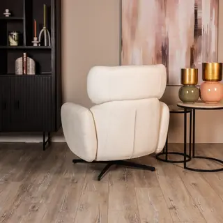 Fauteuil Royce, geweven stof, naturel